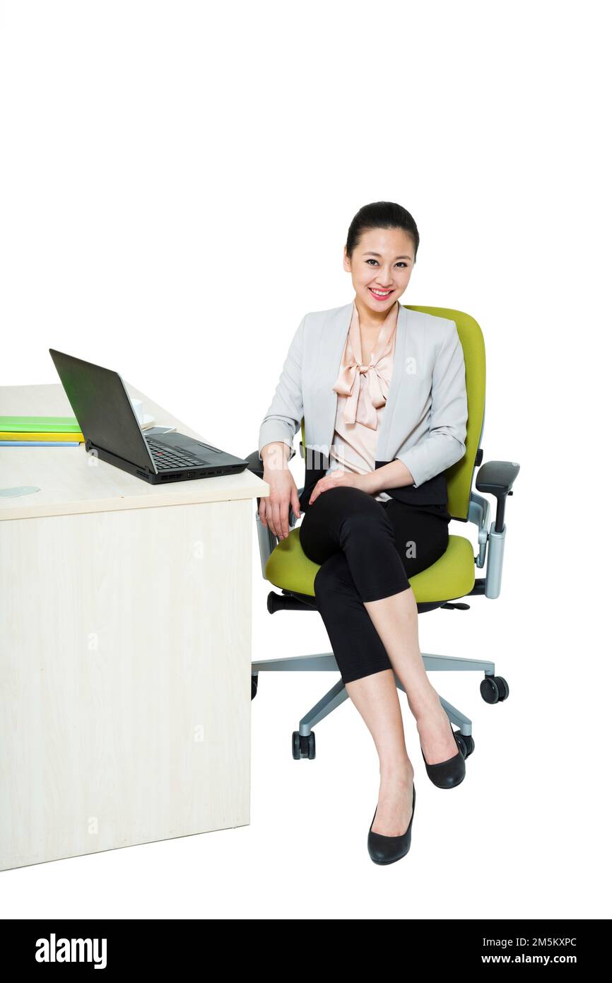 The young woman shed take office business Stock Photo Alamy