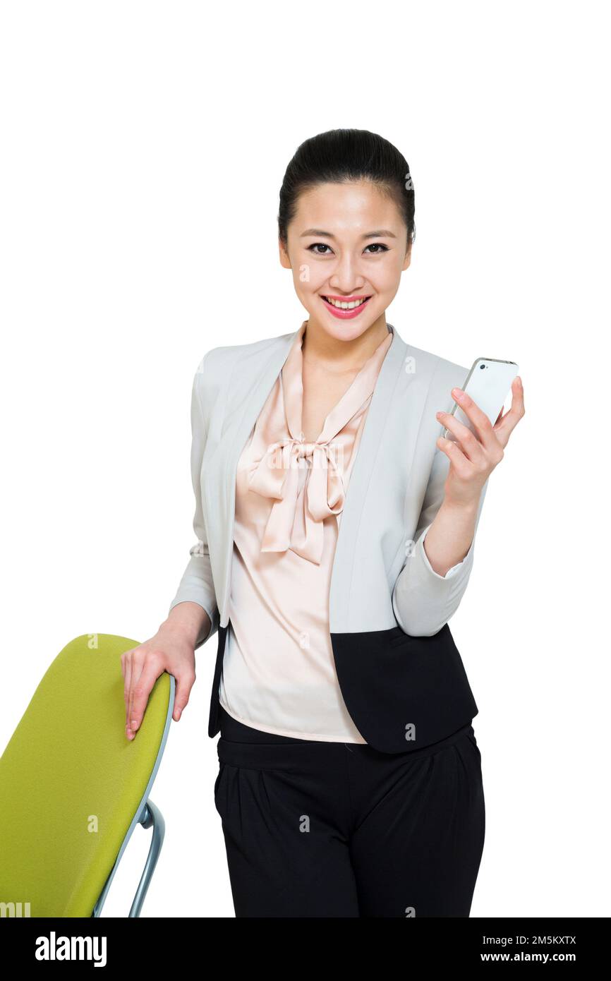 The young woman shed take office business Stock Photo Alamy