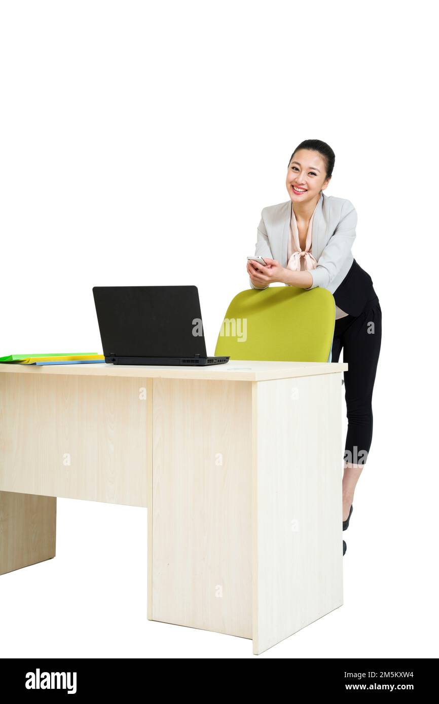 The young woman shed take office business Stock Photo Alamy