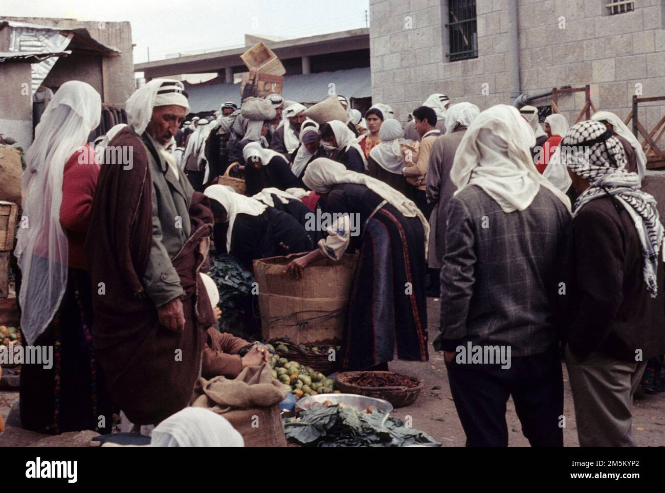 A  vibrant Palestinian market in Bethlehem, Palestine. Stock Photo