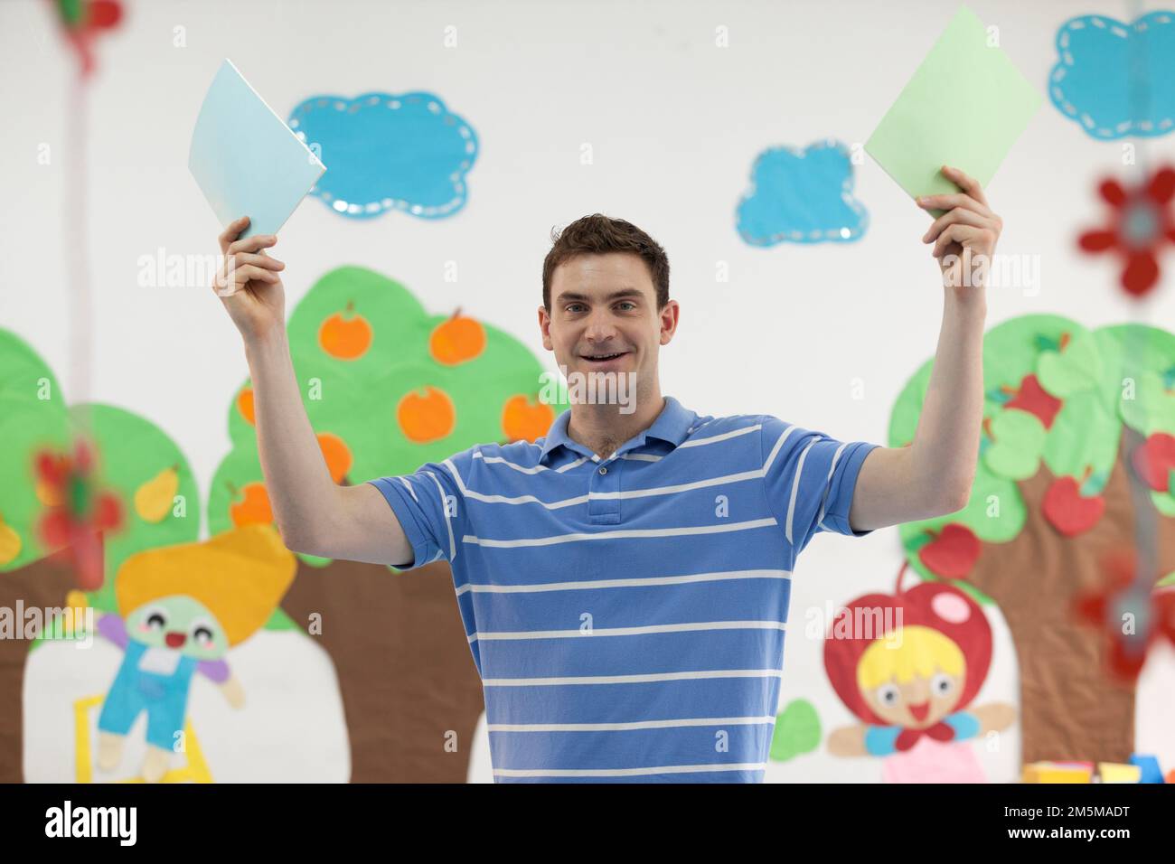 Kindergarten teacher male teachers Stock Photo