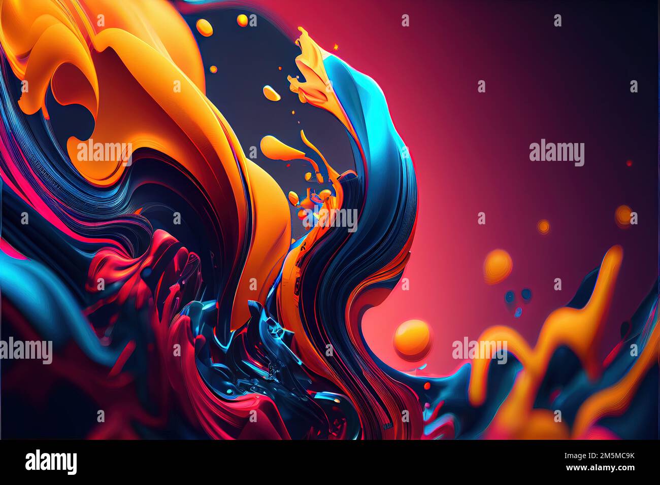 Generative AI illustration of Colorful abstract wallpaper background