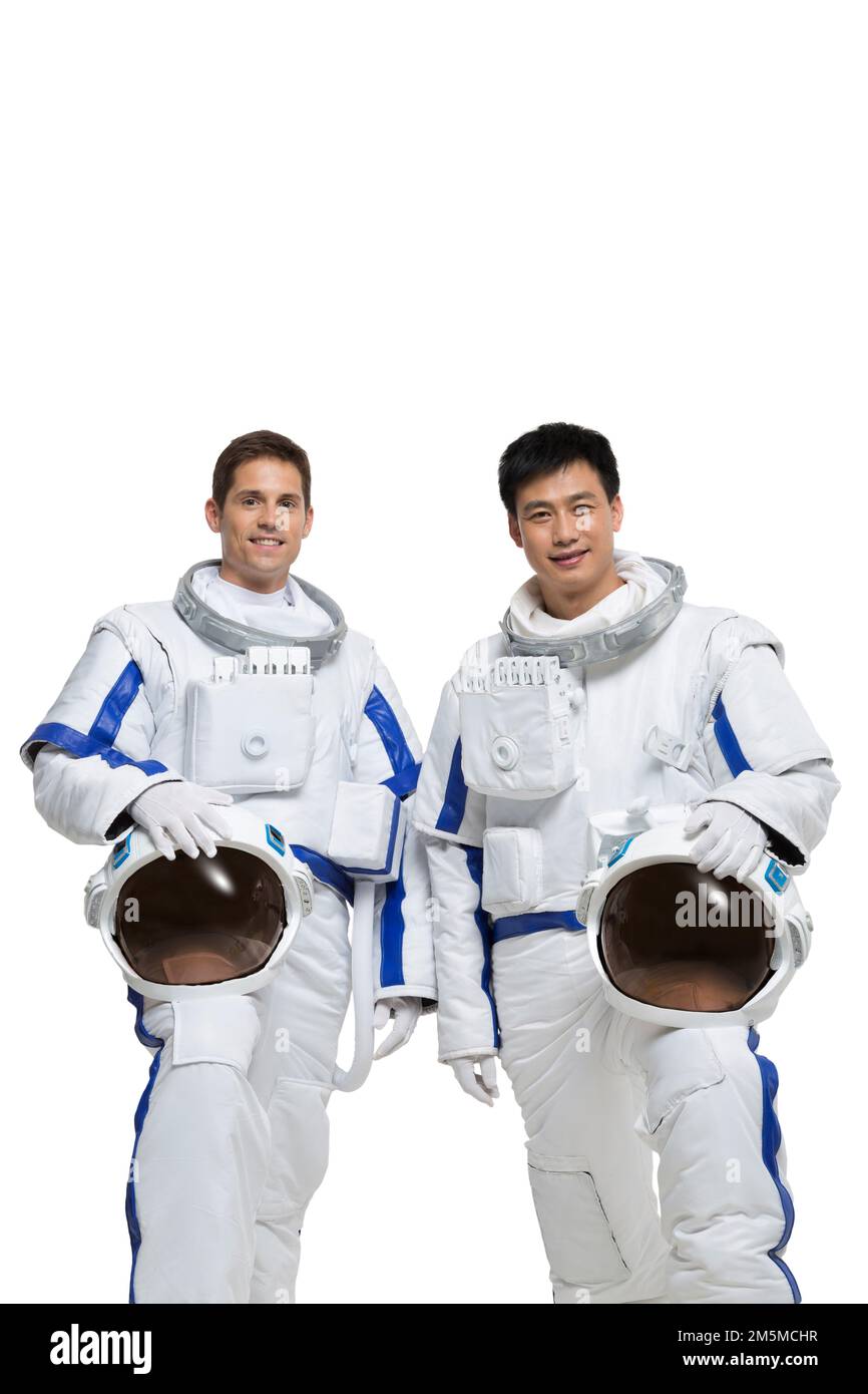 Take two male astronauts Stock Photo - Alamy
