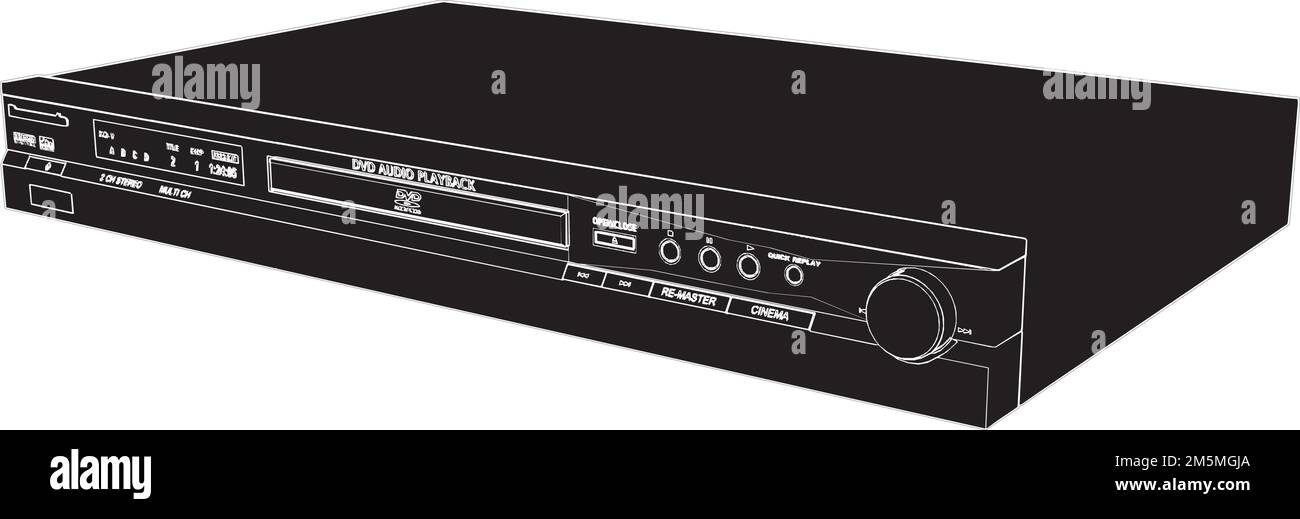 DVD Player Vector. Illustration On White Background. A vector