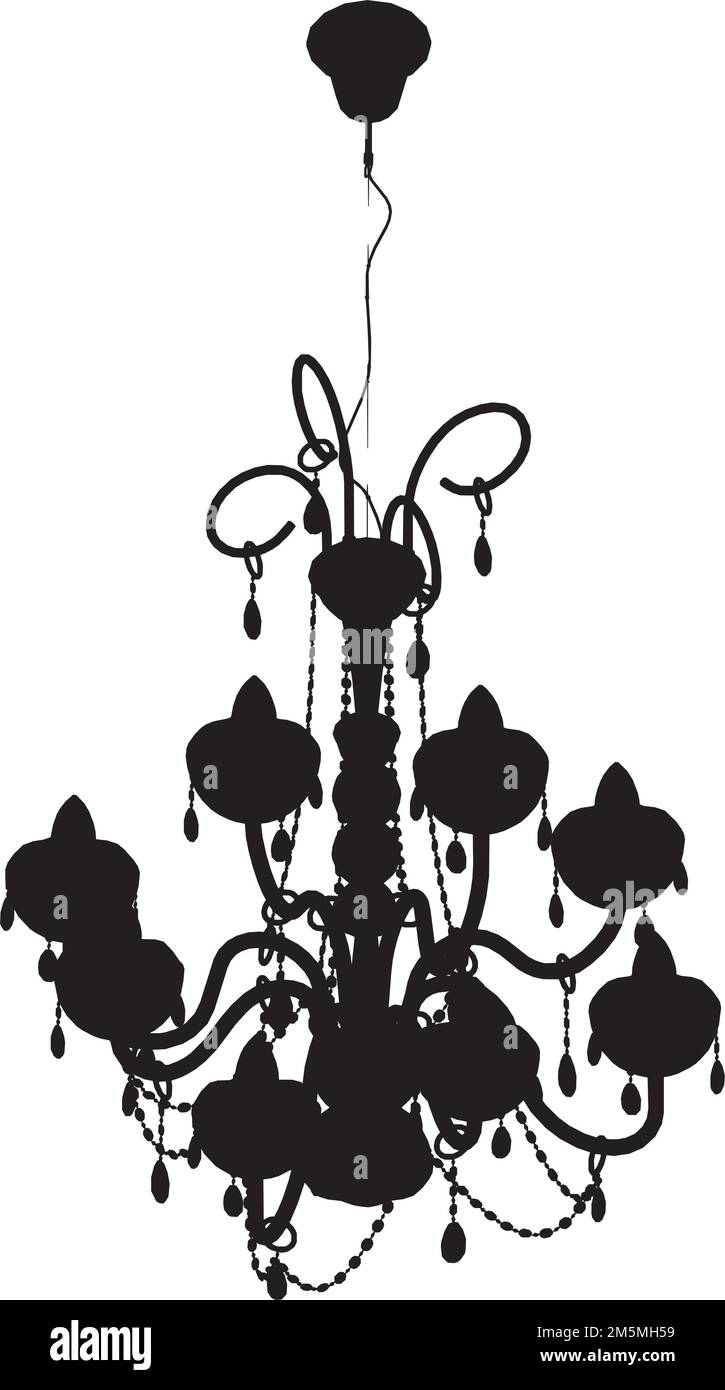 Luster Chandelier Vector. Illustration On White Background. A vector ...