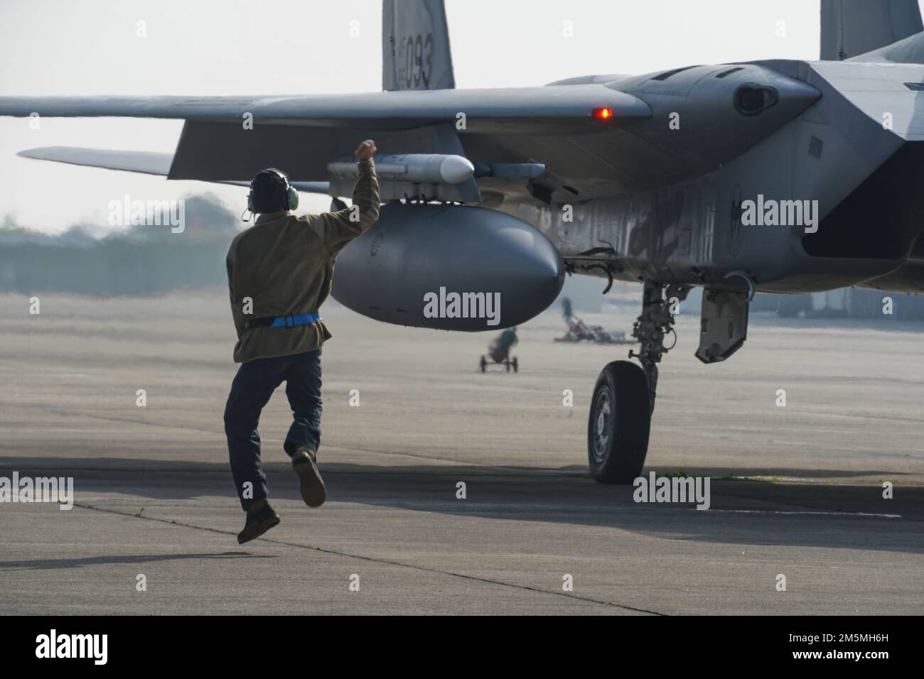A crew chief assigned to the 44th Aircraft Maintenance Unit, Kadena Air ...