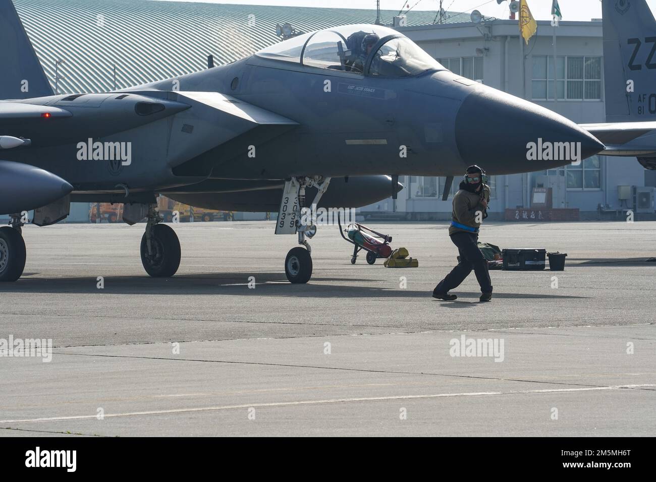 A crew chief assigned to the 44th Aircraft Maintenance Unit, Kadena Air ...