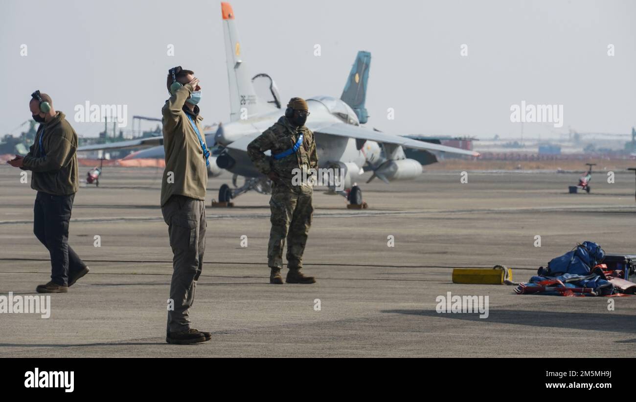 A crew chief assigned to the 44th Aircraft Maintenance Unit, Kadena Air ...