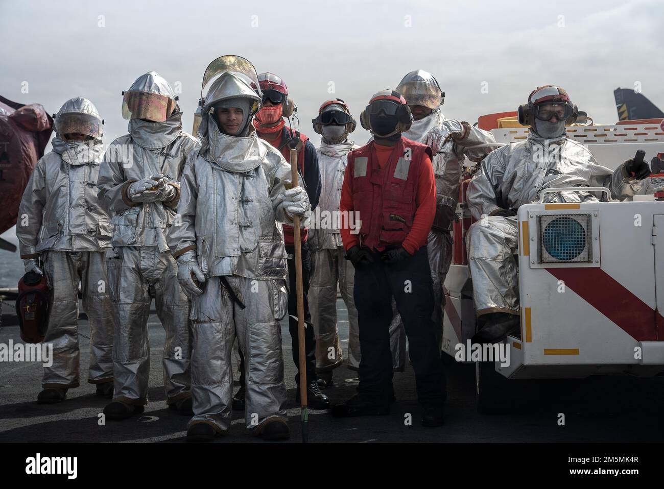 ATLANTIC OCEAN Sailors use a desmoking kit during a general quarter’s