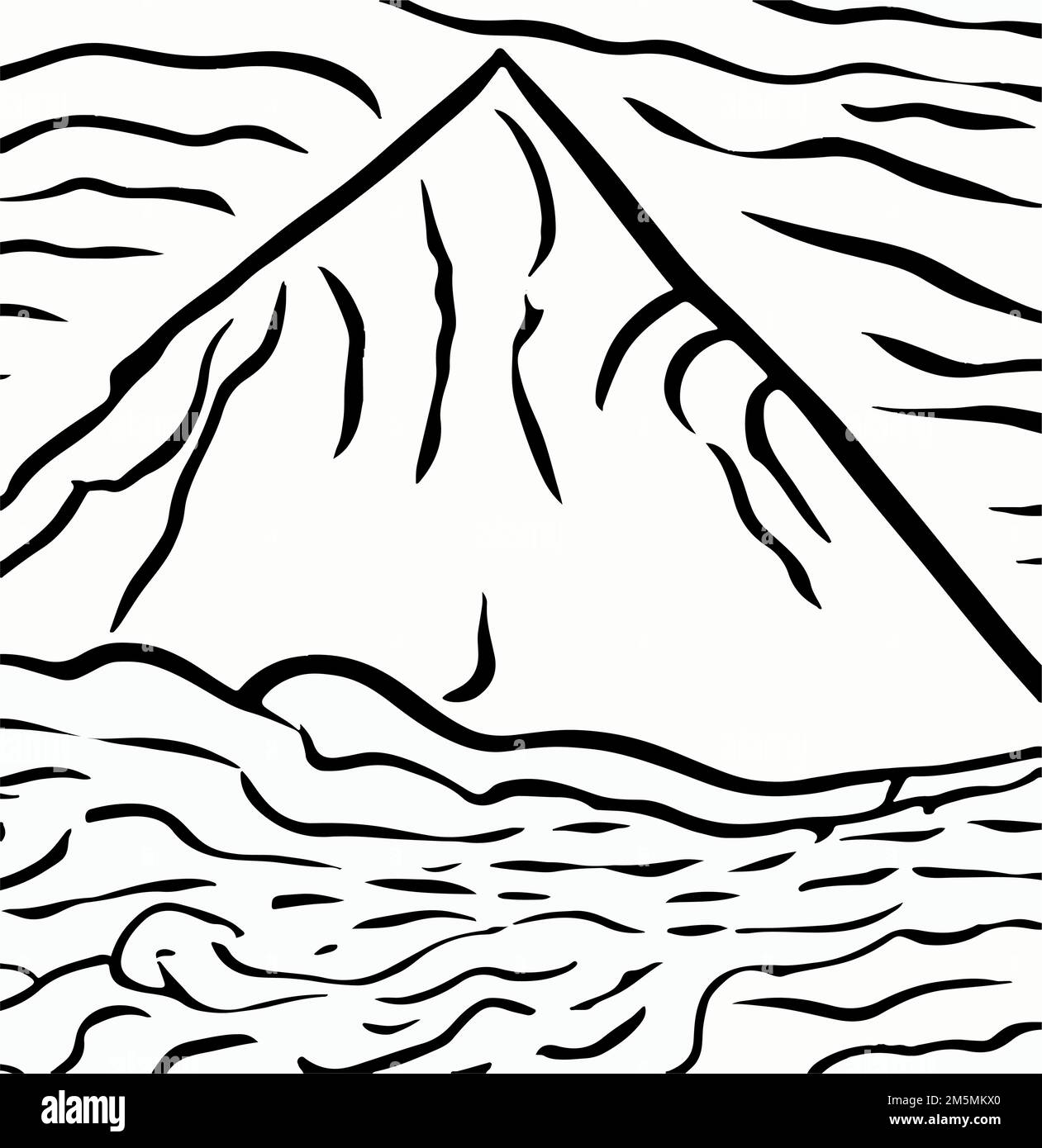 Iceberg underwater drawing hi-res stock photography and images - Alamy