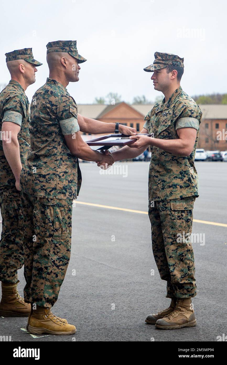 U.S. Marine Corps Col. David C. Hyman, Commanding Officer of Officer