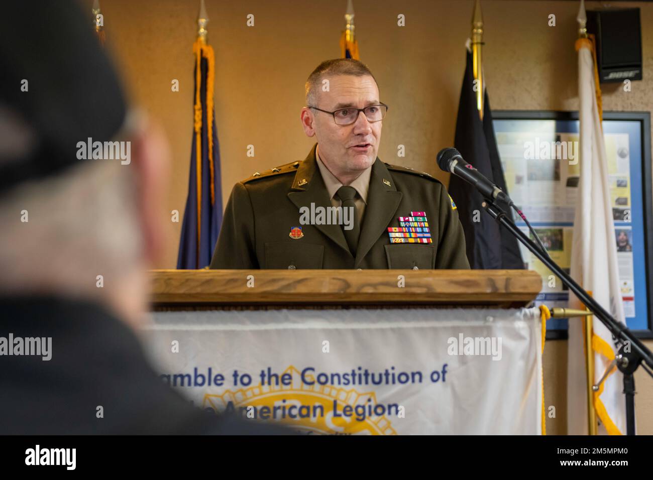 Major General Greg Porter speaks and pays tribute to the veterans at