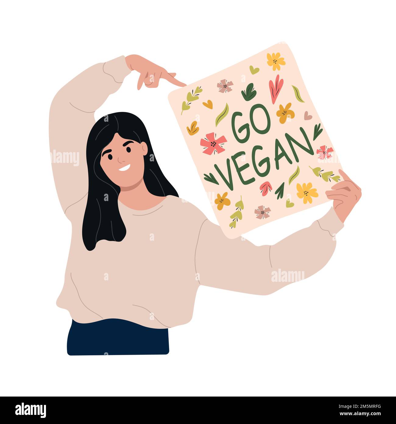 Presentation of the vegan diet month in January called Veganuary