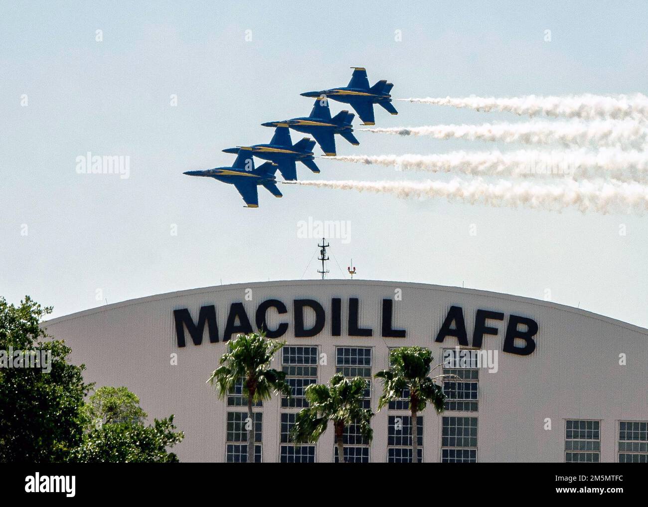 The Blue Angels fly in formation during the Tampa Bay AirFest March 27