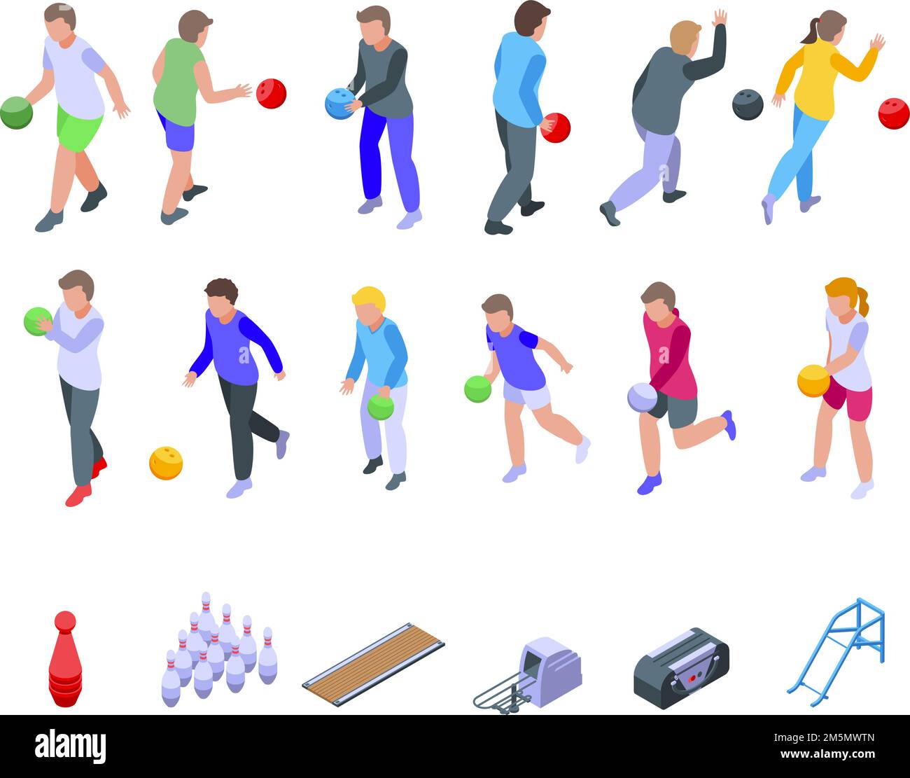 Kids Playing Bowling Icons Set Isometric Set Of Kids Playing Bowling Kids Playing Bowling Icons Set Isometric Set Of Kids Playing Bowling