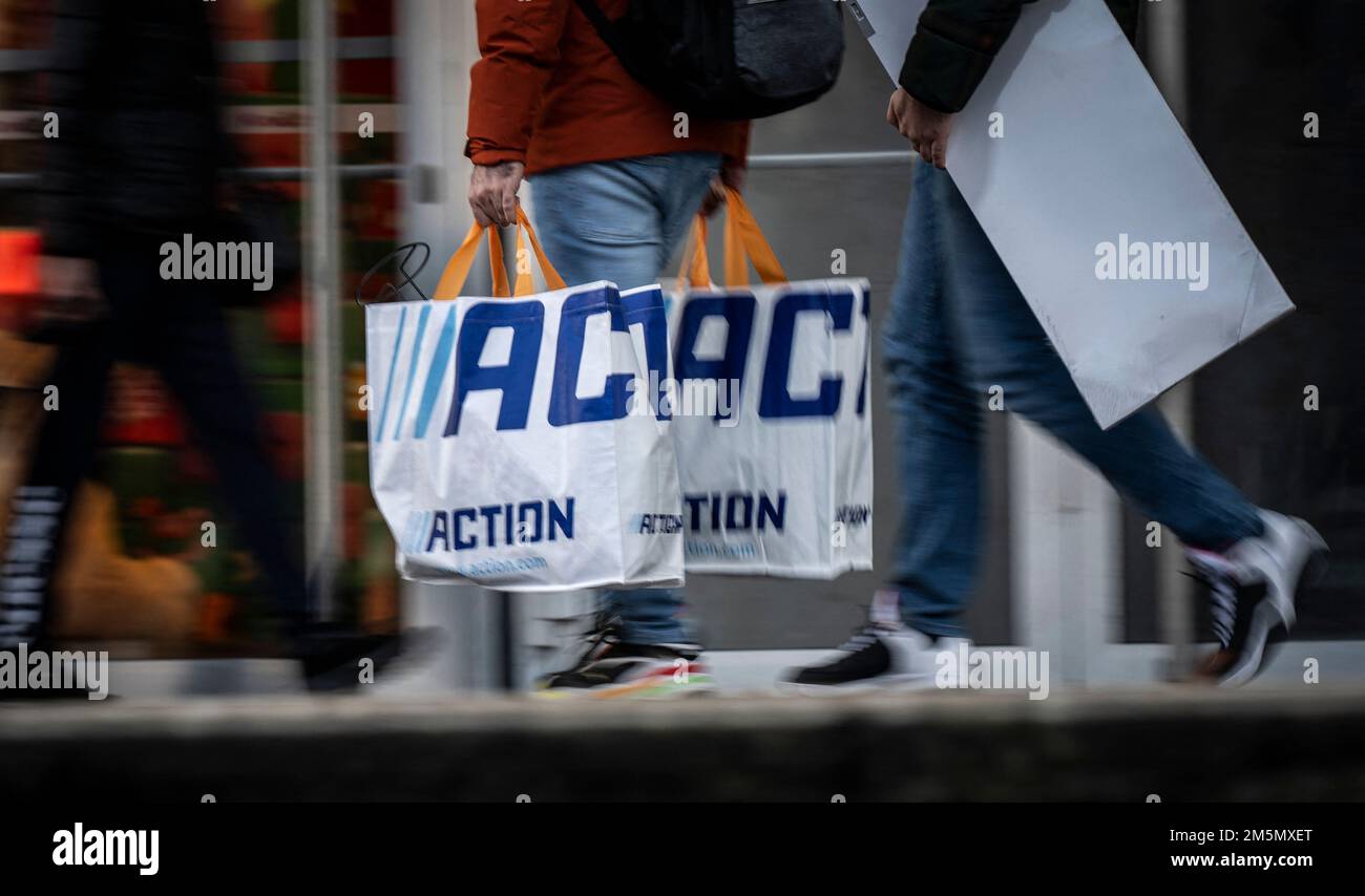 An outside view of a supermarket of Dutch hard-discount chain Action on ...