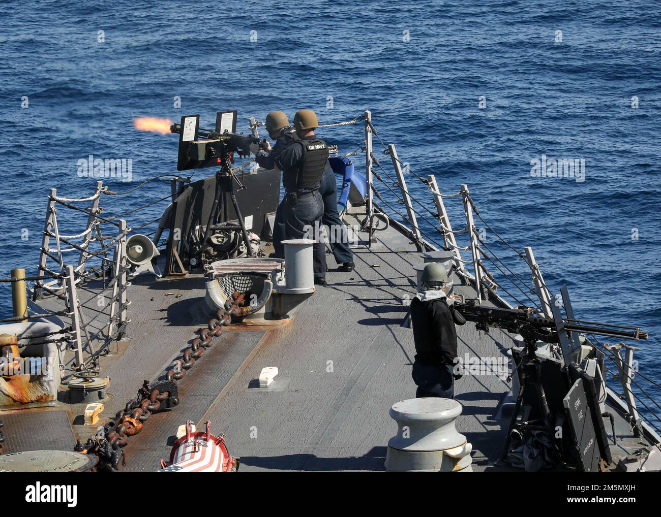 Simululation Rounds ATLANTIC OCEAN (March 28, 2022) – Sailors assigned to the small craft ...