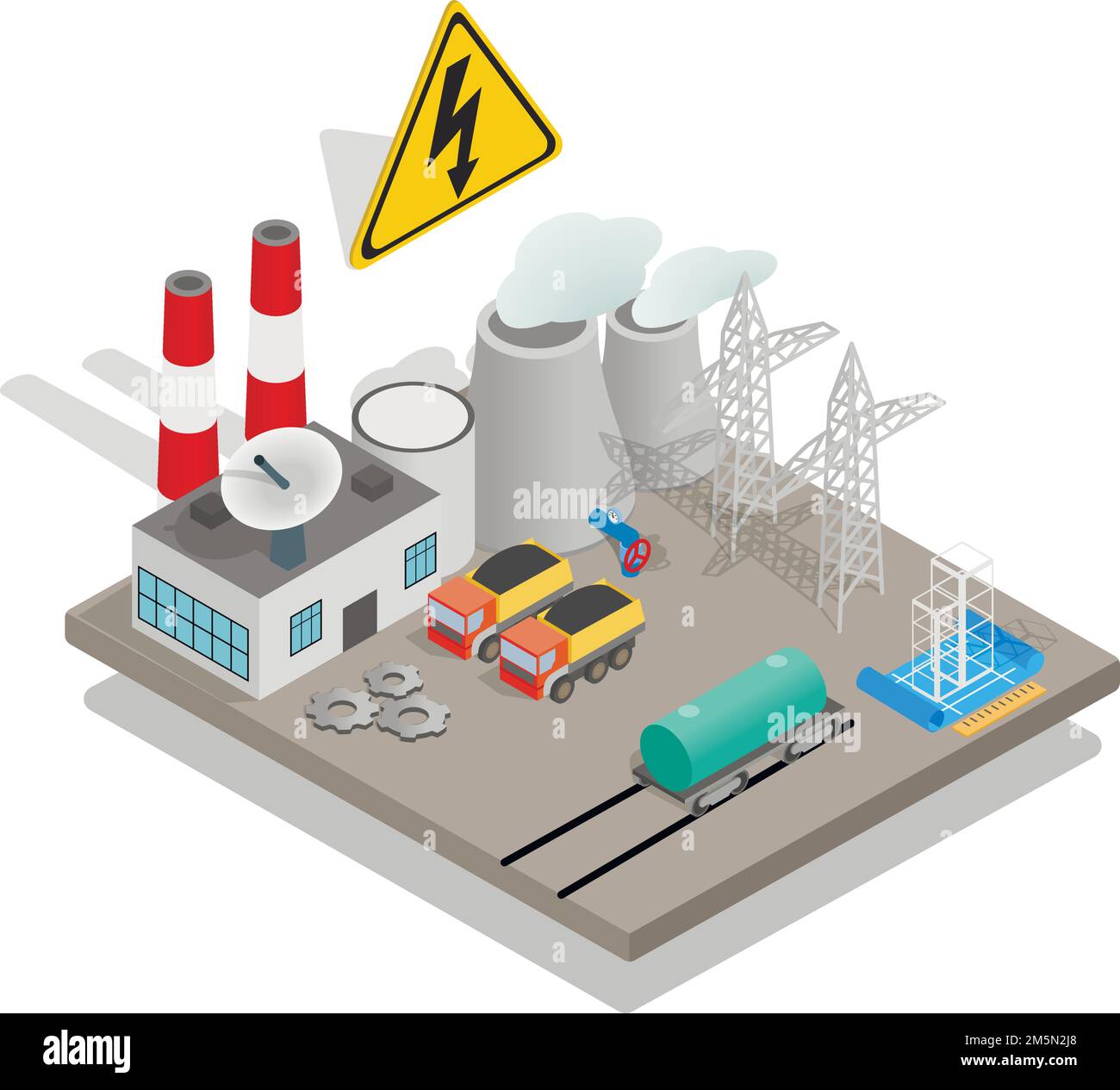 Power unit concept banner. Isometric banner of power unit vector concept for web, giftcard and postcard Stock Vector