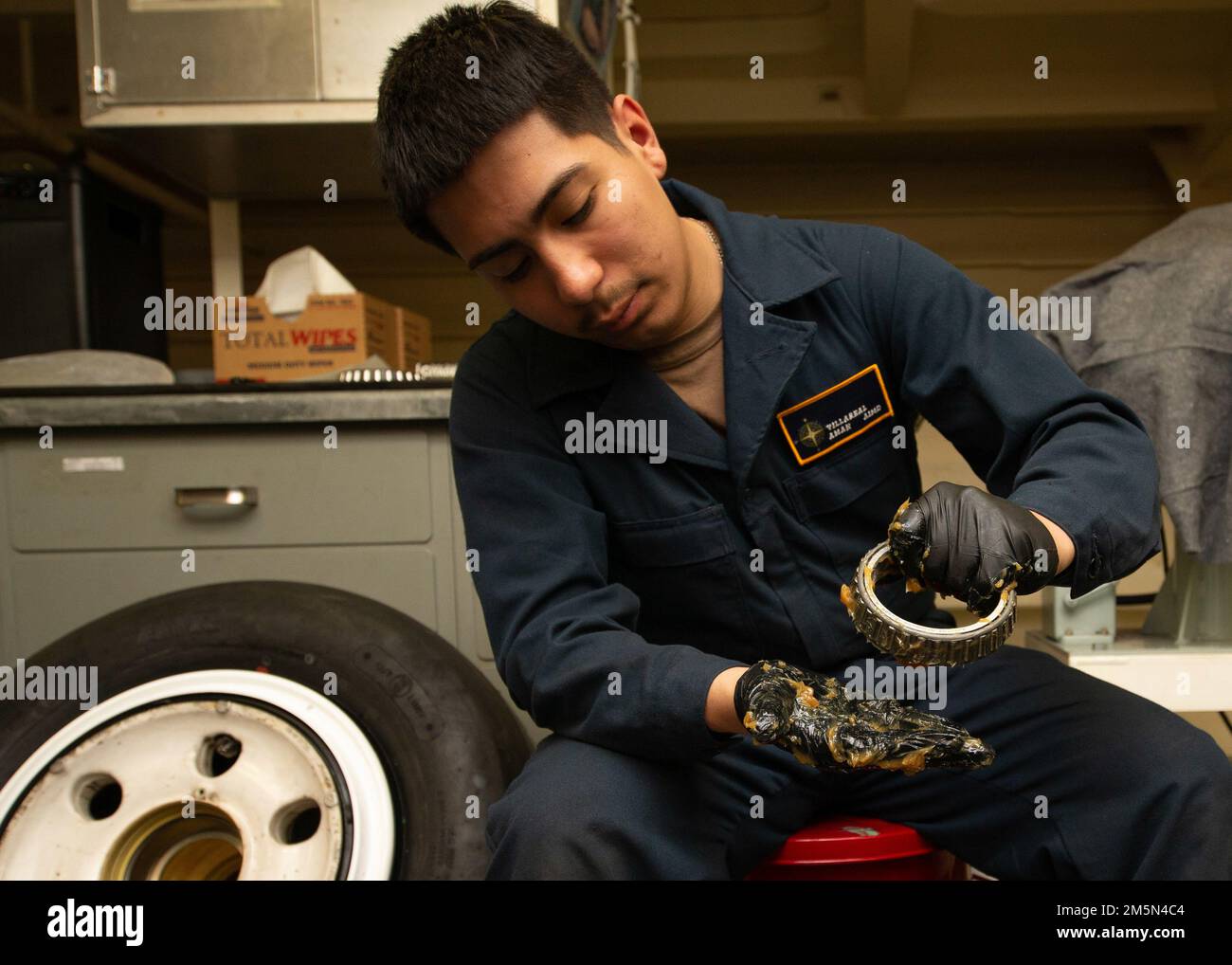 Aviation Structural Mechanic Airman Juan Villareal, from Houston