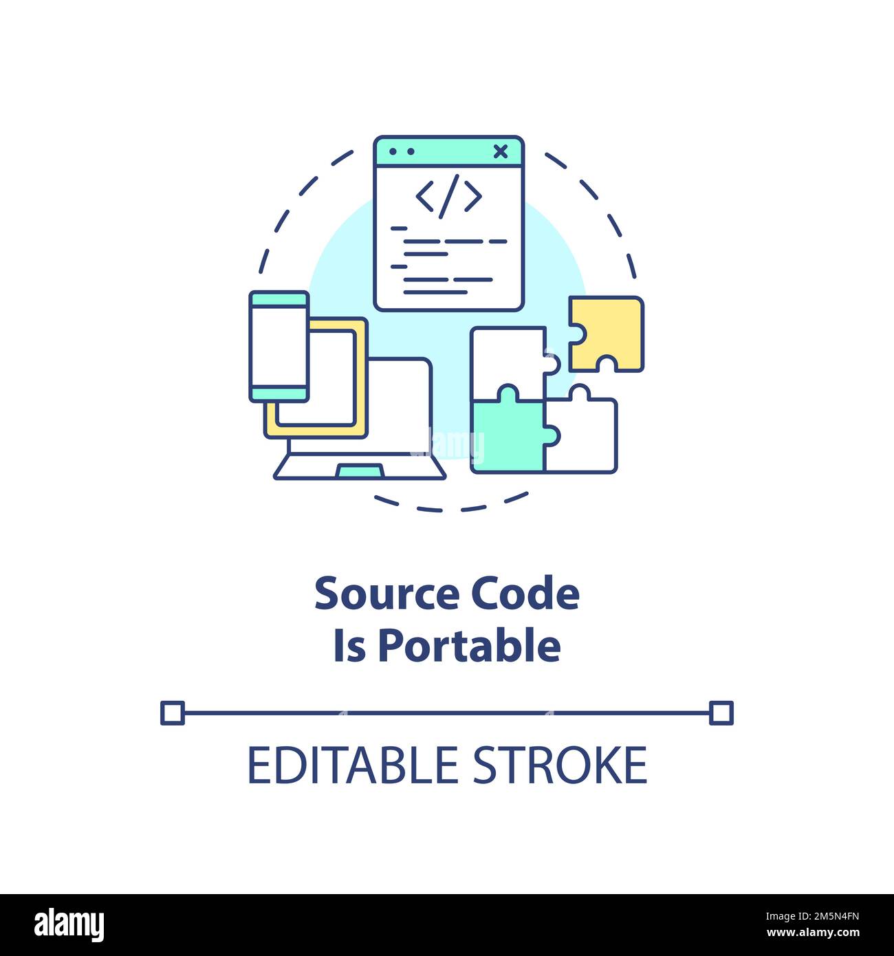Source code portability concept icon Stock Vector Image & Art - Alamy