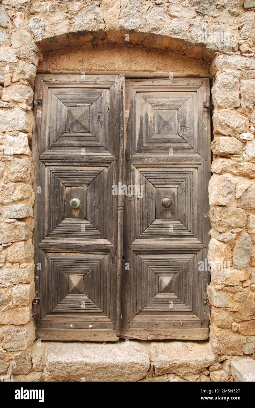 old, historic wooden doors, doors in Europe Stock Photo