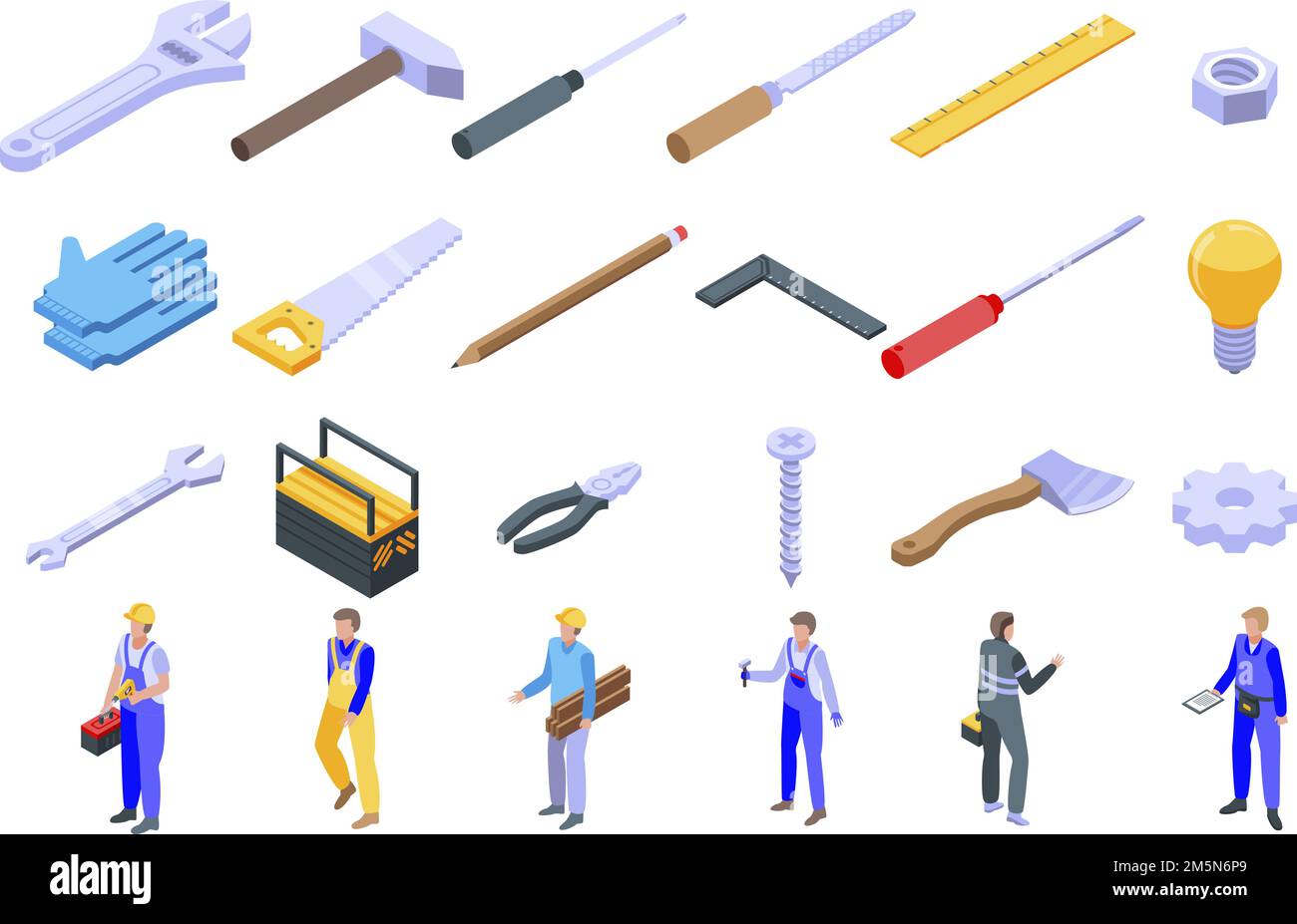 Repairman team people set Stock Vector Images - Alamy