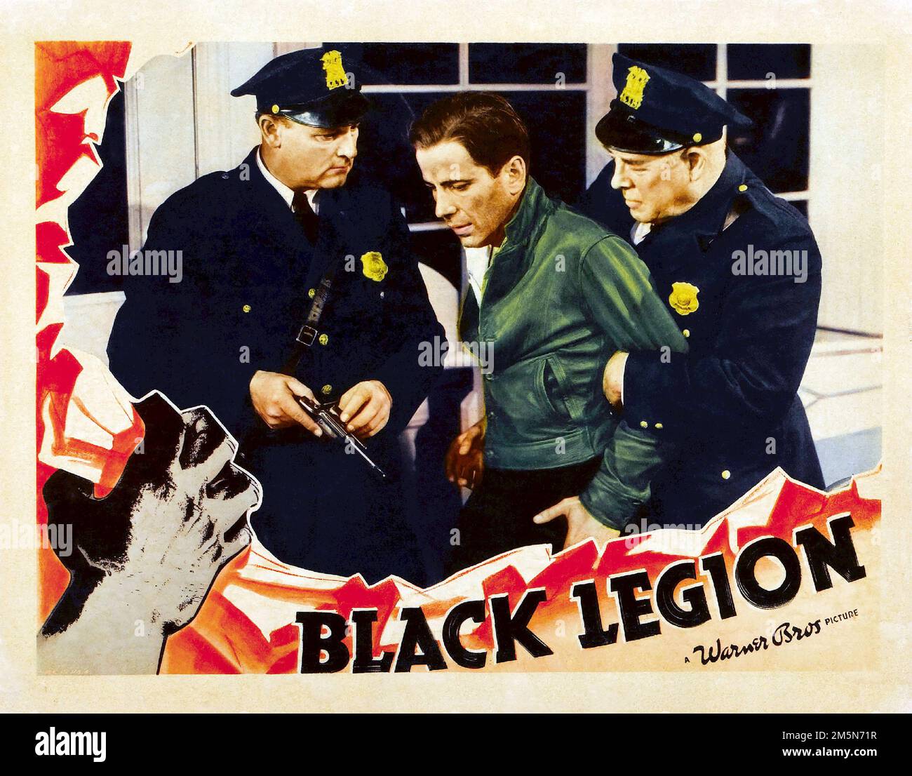 Vintage movie - Black Legion 1937 - Lobby Card feat Humphrey Bogart Stock Photo