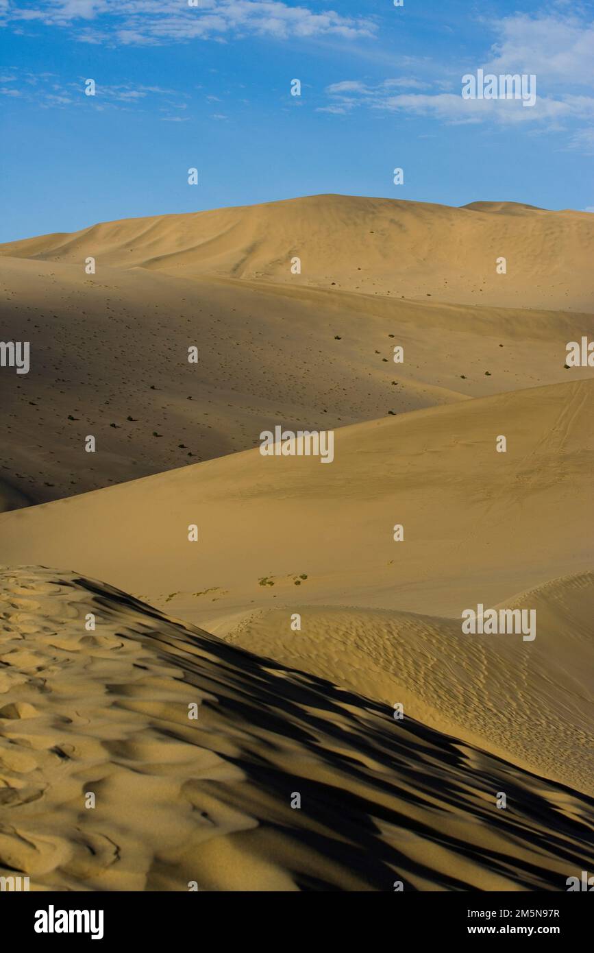 Singing Sands Mountain,Gansu Province Stock Photo