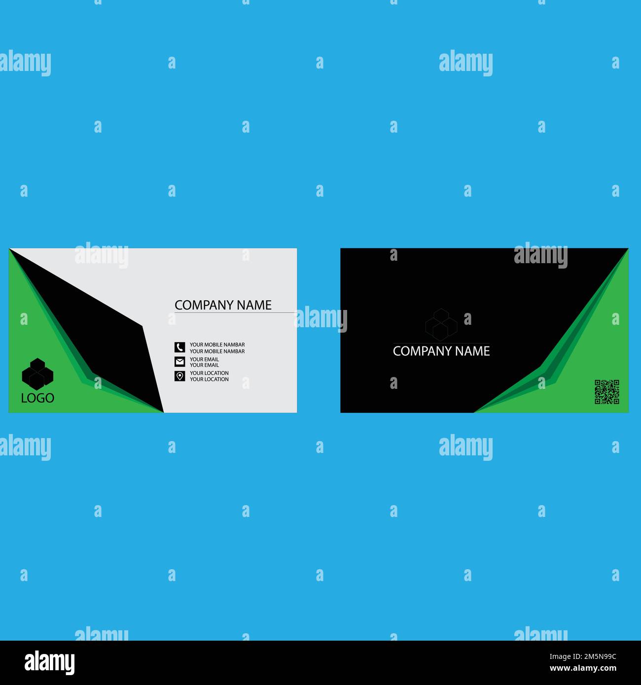 A sample business card template design stock vector image art alamy