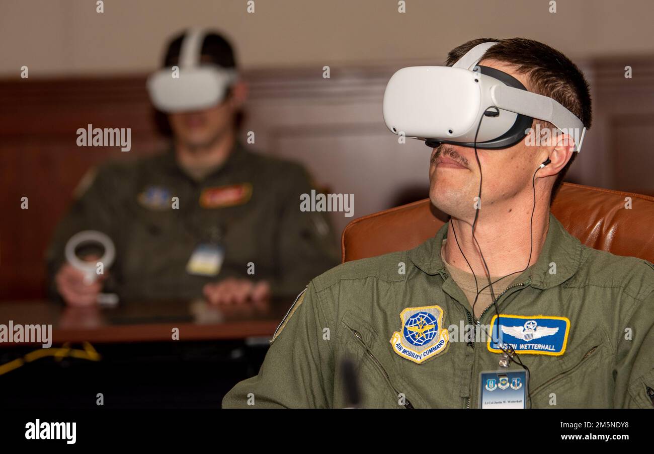 Service members participate in a virtual reality suicide prevention