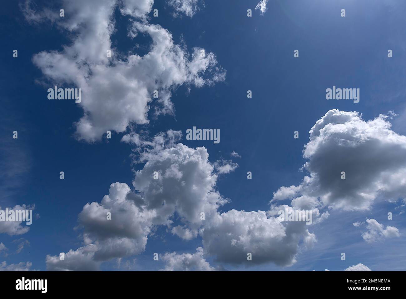 Cumulus humilis clouds (Cumulus humilis), Bavaria, Germany Stock Photo