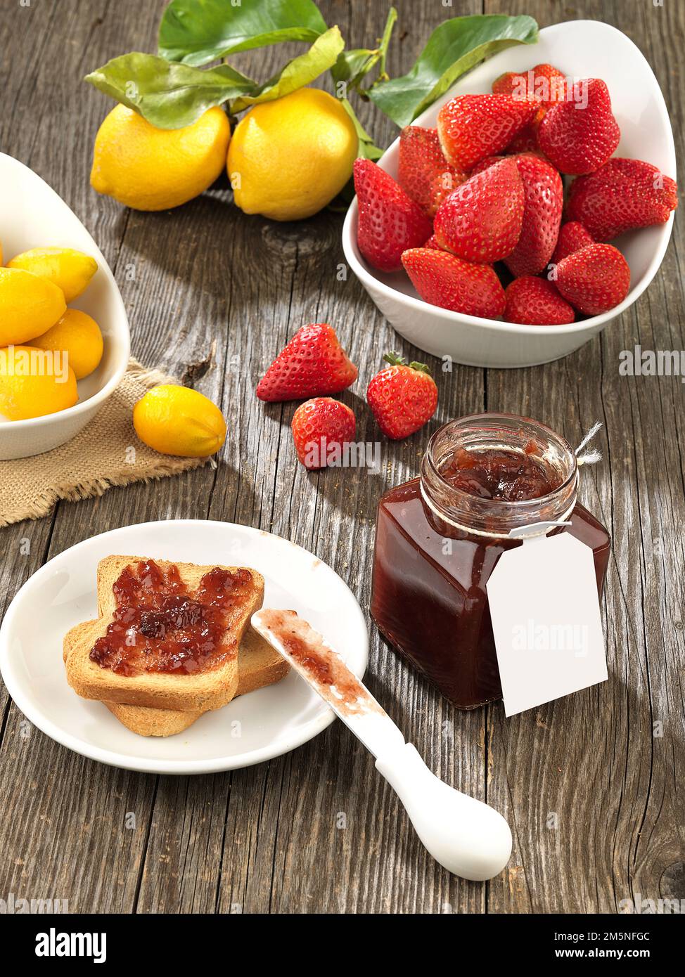 Elegant photo of jam with jar for mock up Stock Photo Alamy
