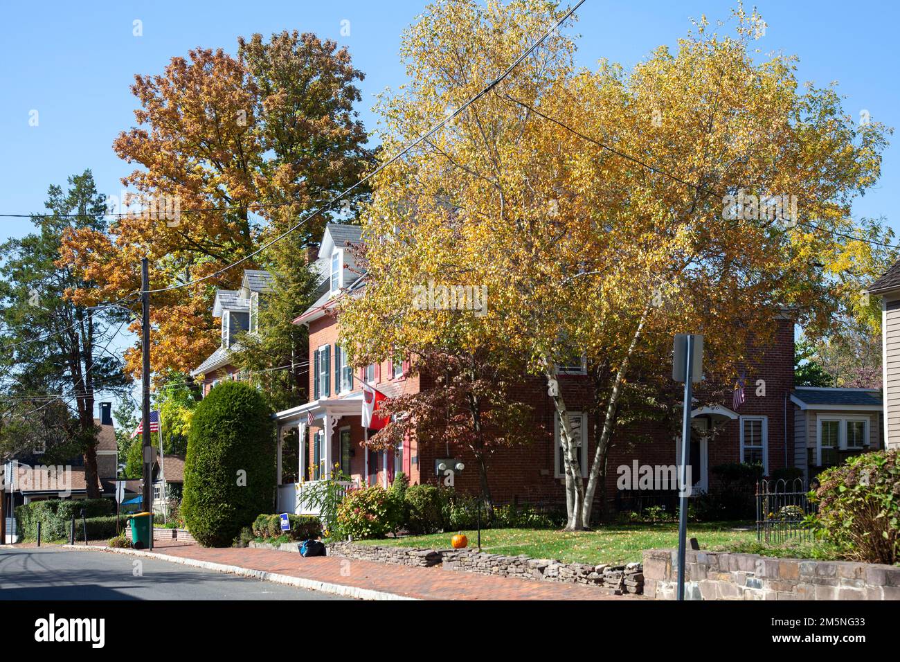 Houses in Newtown, Pennsylvania - USA Stock Photo