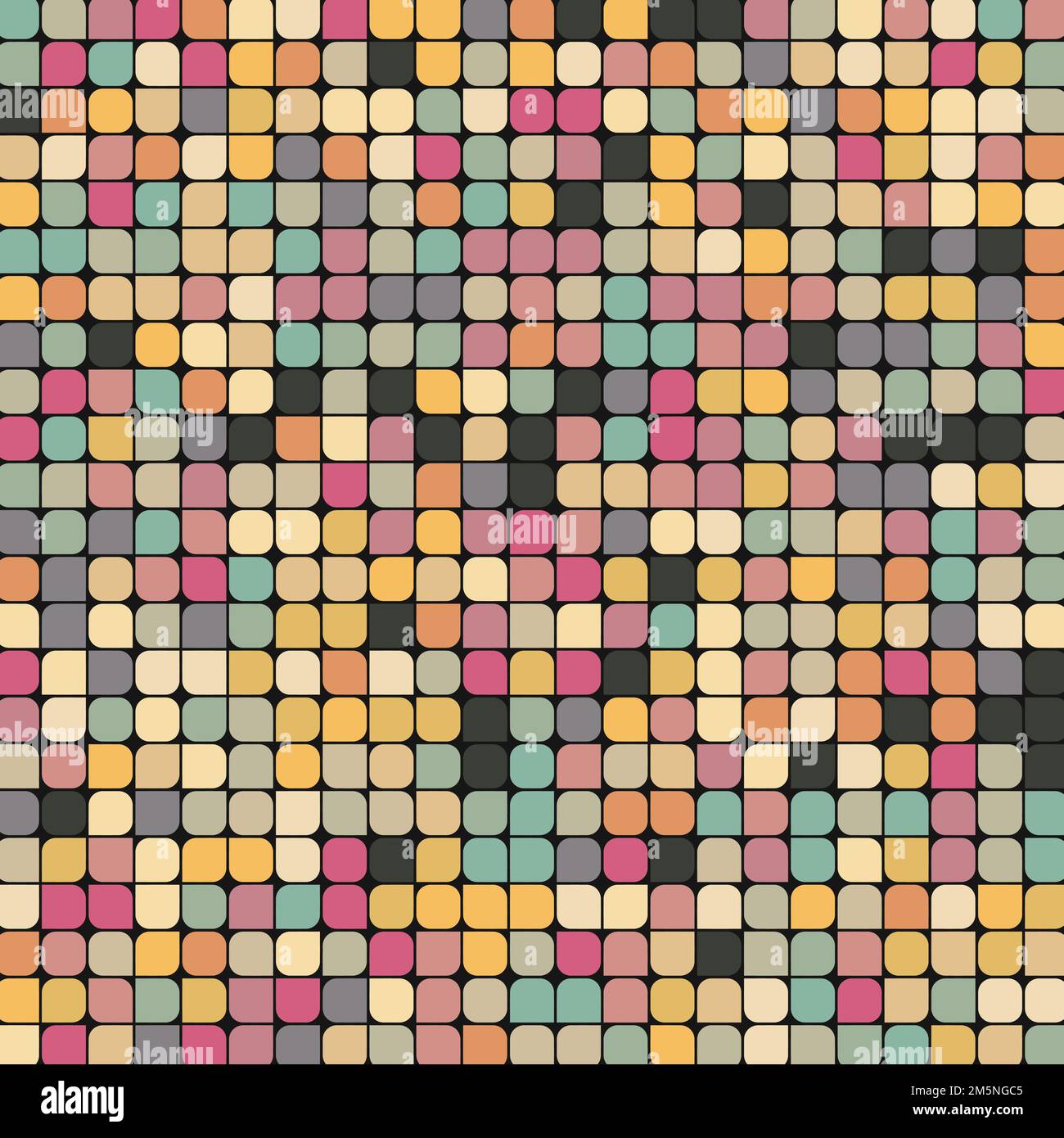 Color checkered squares background generative pattern illustration Stock Vector