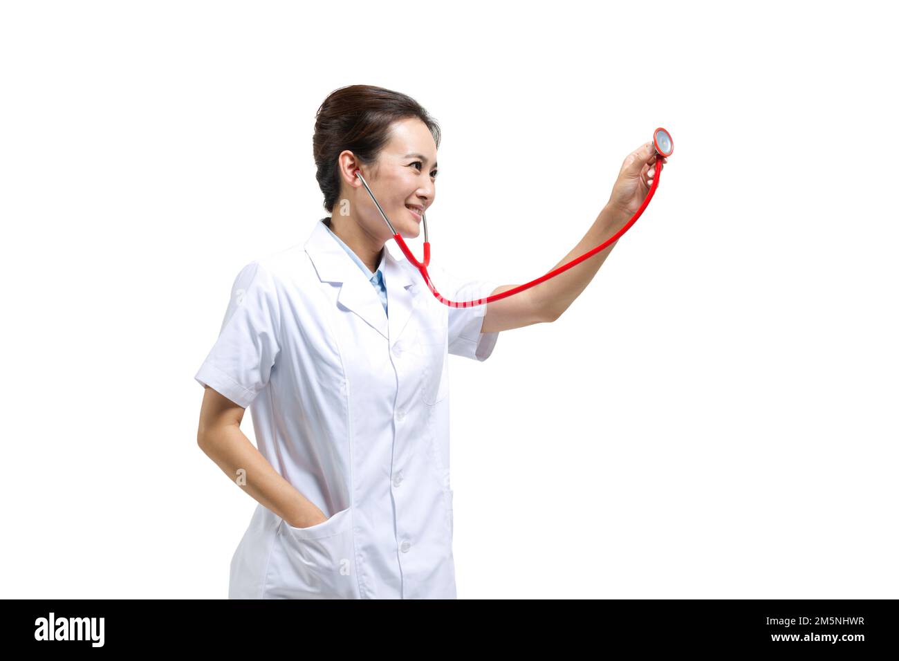 Cheerful chinese female doctor hi-res stock photography and images - Alamy