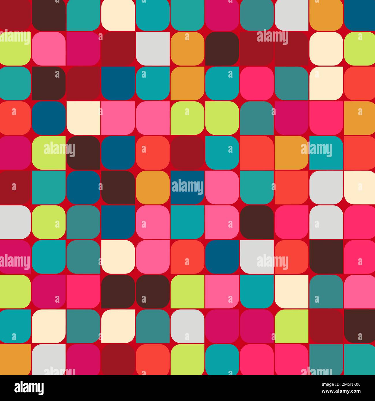Color checkered squares background generative pattern illustration Stock Vector