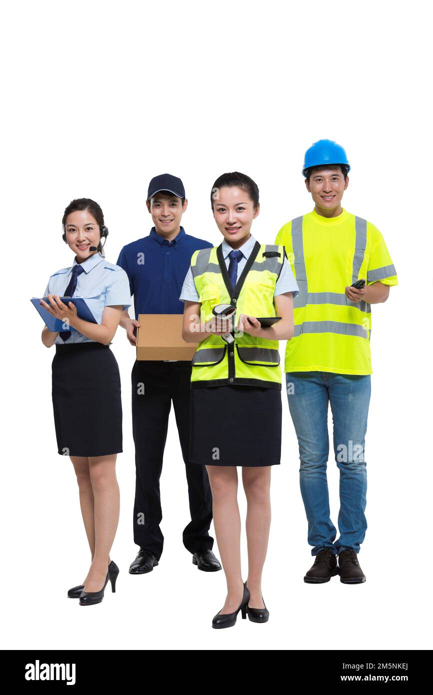 Logistics professional team Stock Photo