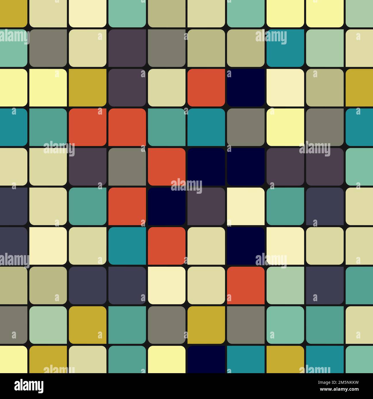 Color checkered squares background generative pattern illustration Stock Vector
