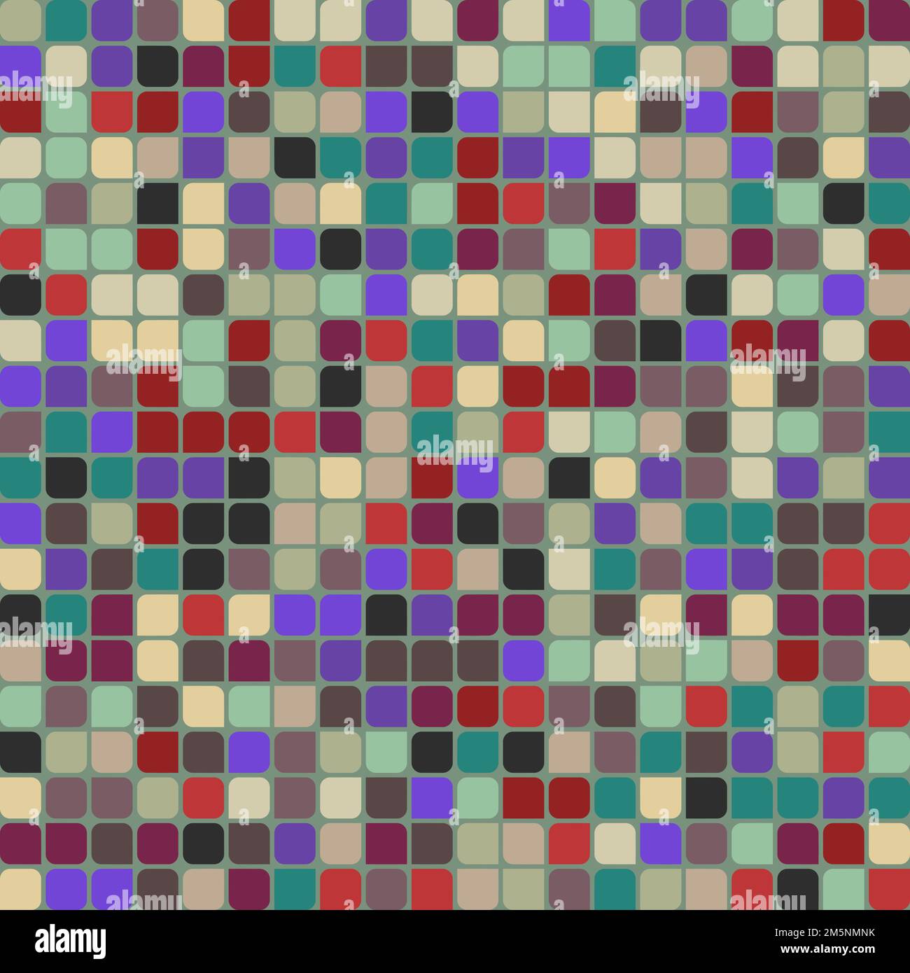 Color checkered squares background generative pattern illustration Stock Vector