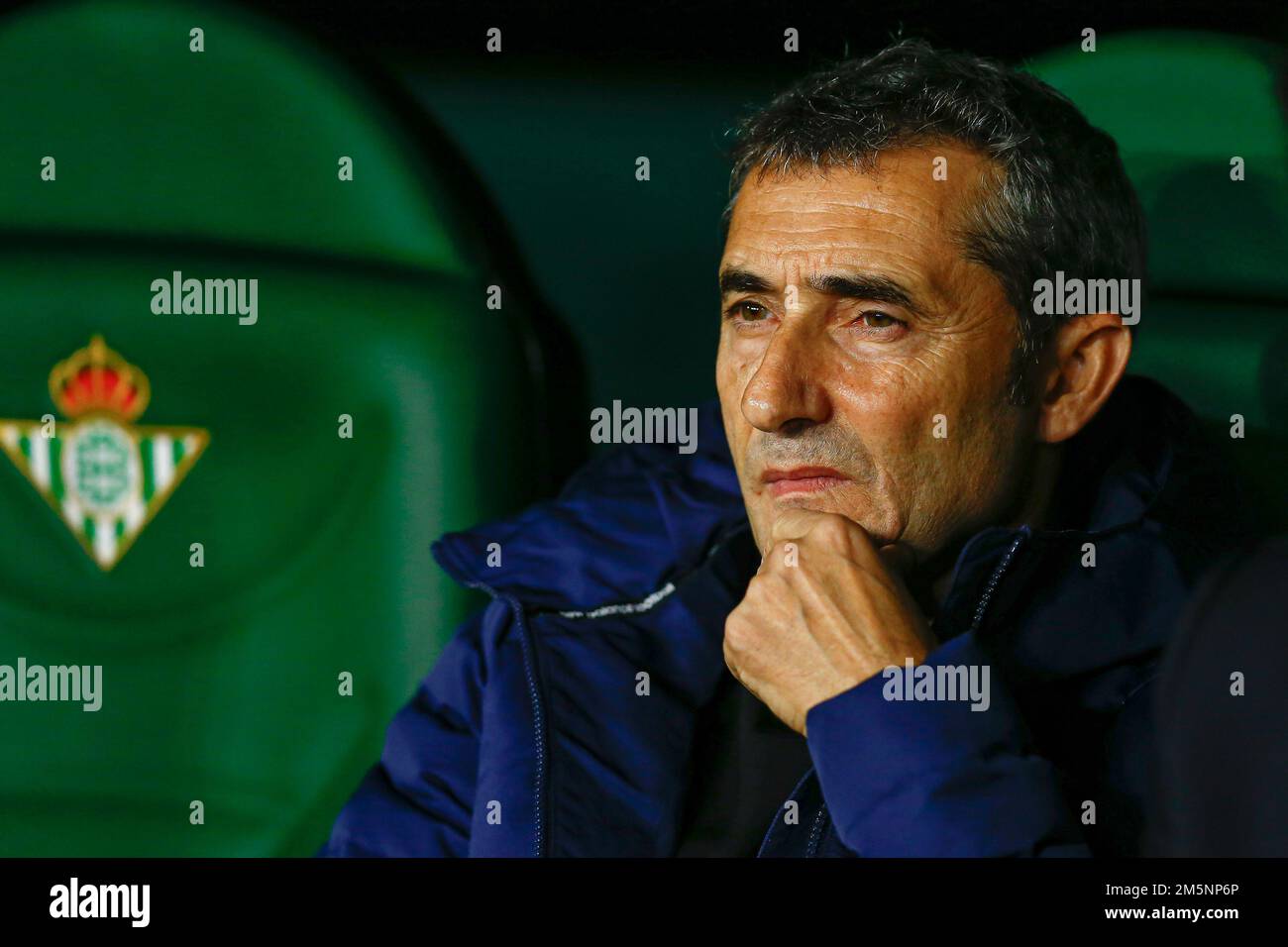 Athletic Club head coach Ernesto Valverde during the La Liga match between Real Betis and Athletic Club played at Benito Villamarin Stadium on December 29, 2022 in Sevilla, Spain. (Photo by Antonio Pozo / PRESSIN) Stock Photo