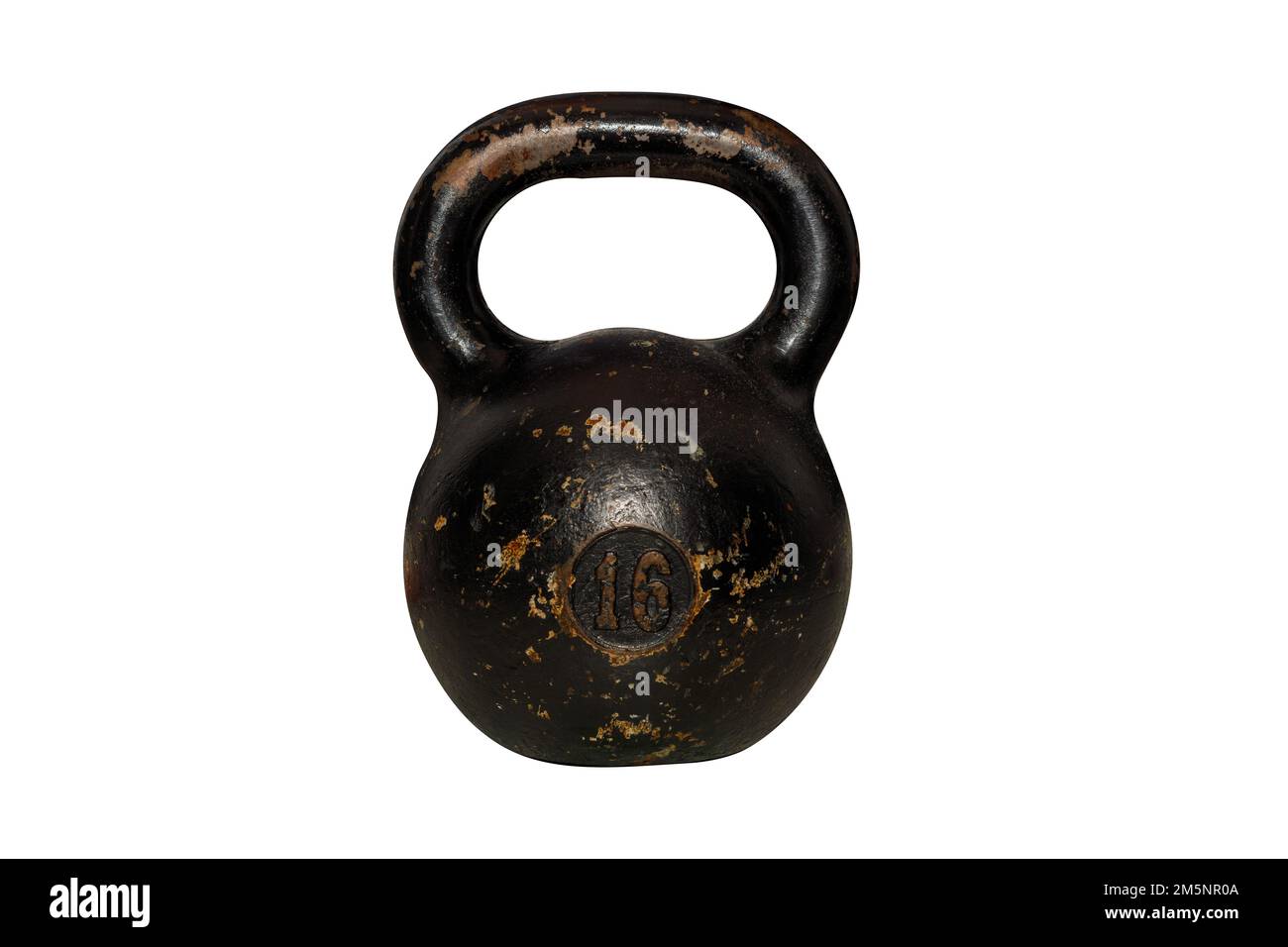 old kettlebell isolated on a white background Stock Photo Alamy