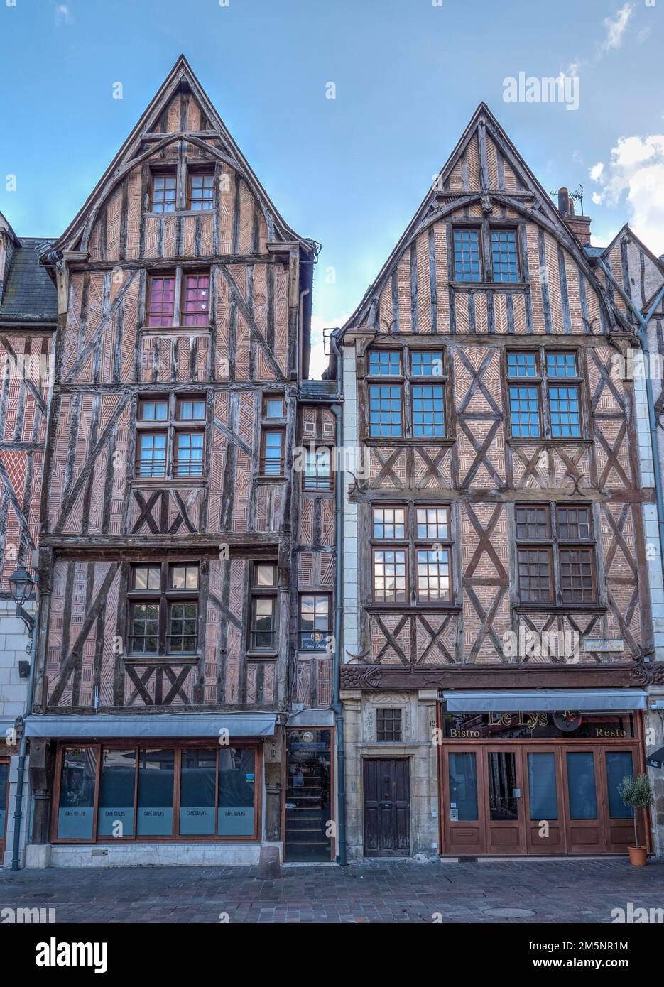 Historical site Half-timbered houses on Place Plumereau in the old town, Tours, Departement Inde-et-Loire, Region Centre, France Stock Photo