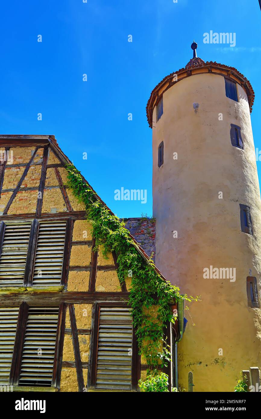 The Powder Tower is a sight in the historic town centre of Rottenburg ...