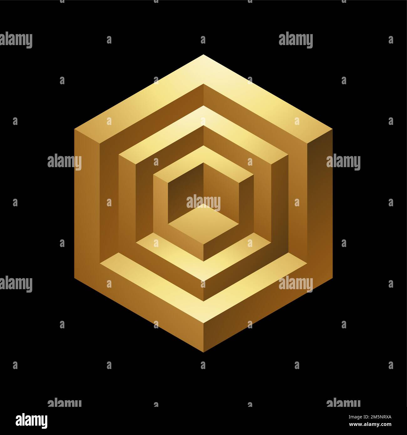 3d hexagons logo hi-res stock photography and images - Alamy
