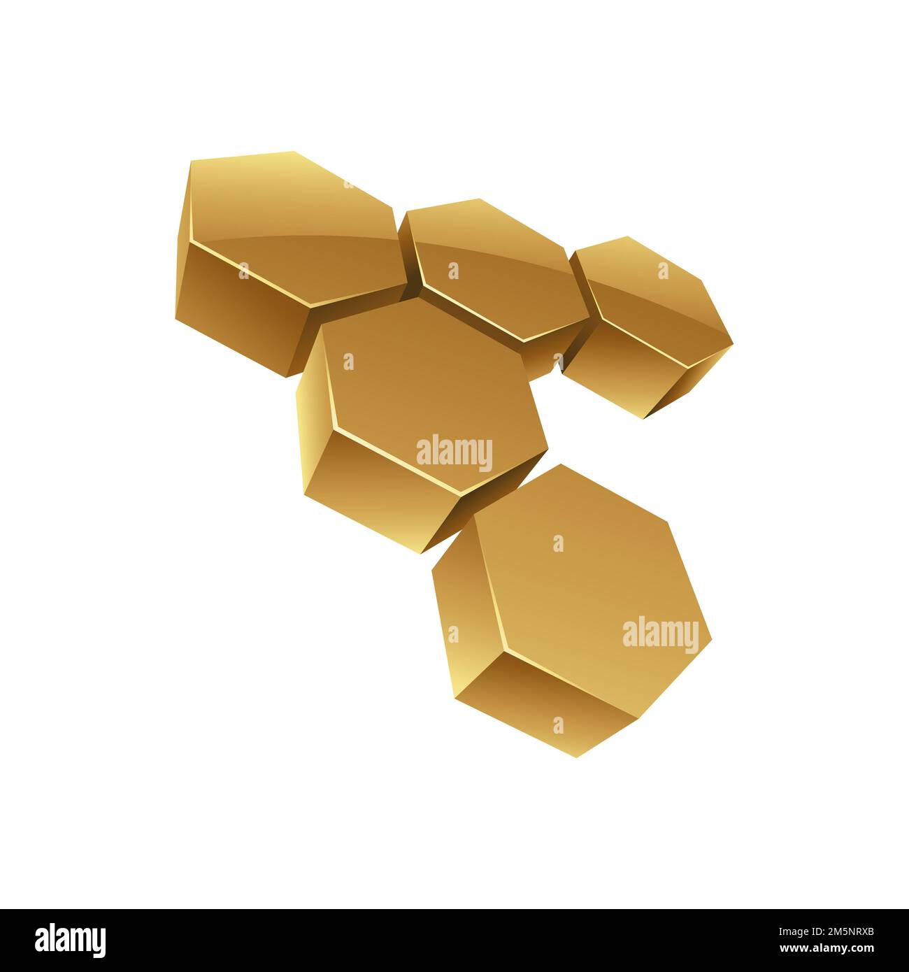 3d hexagons logo hi-res stock photography and images - Alamy