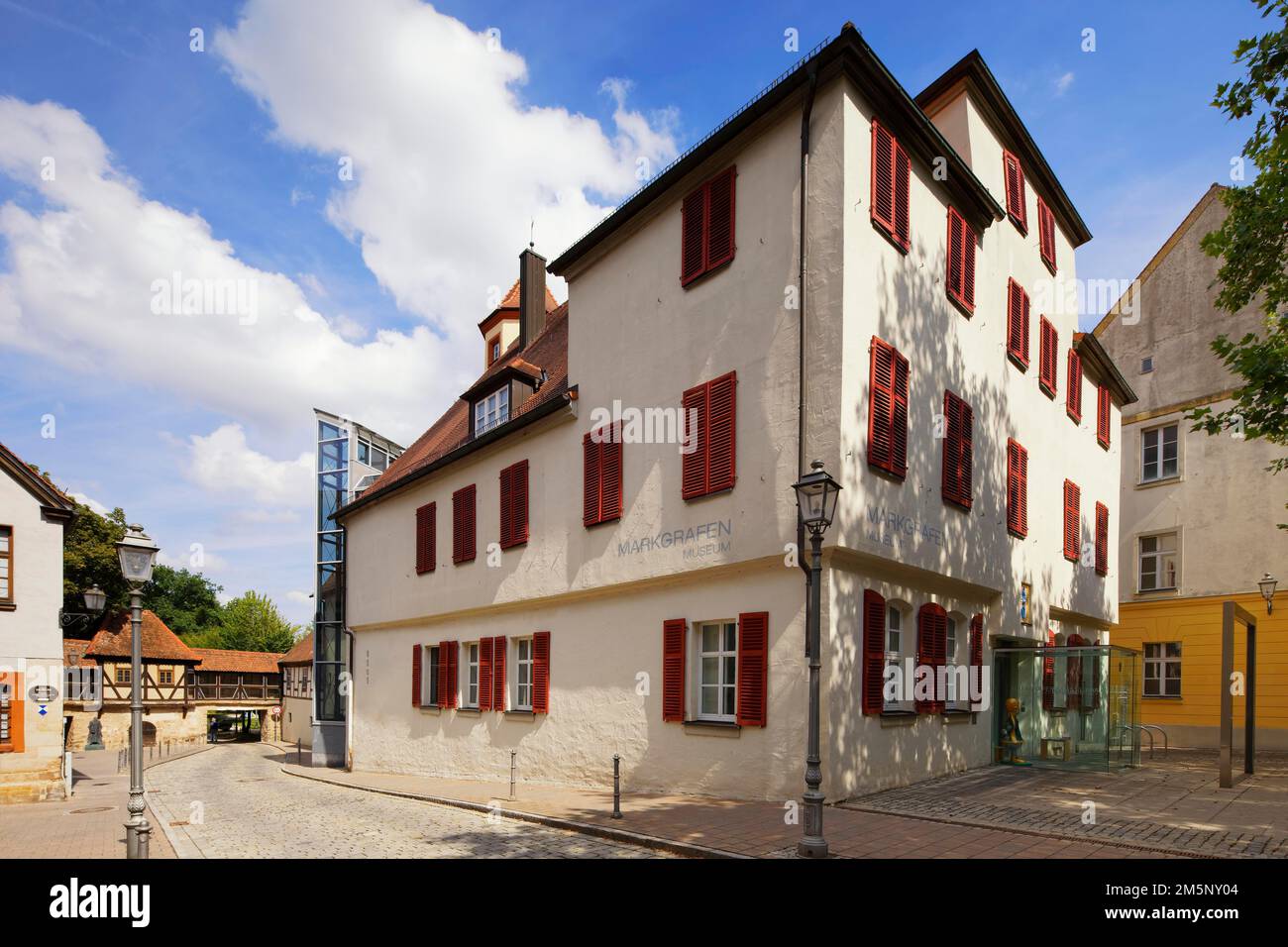 Margrave Museum, back left old city wall, Kaspar-Hauser-Platz 1, Ansbach, Middle Franconia, Franconia, Bavaria, Germany Stock Photo