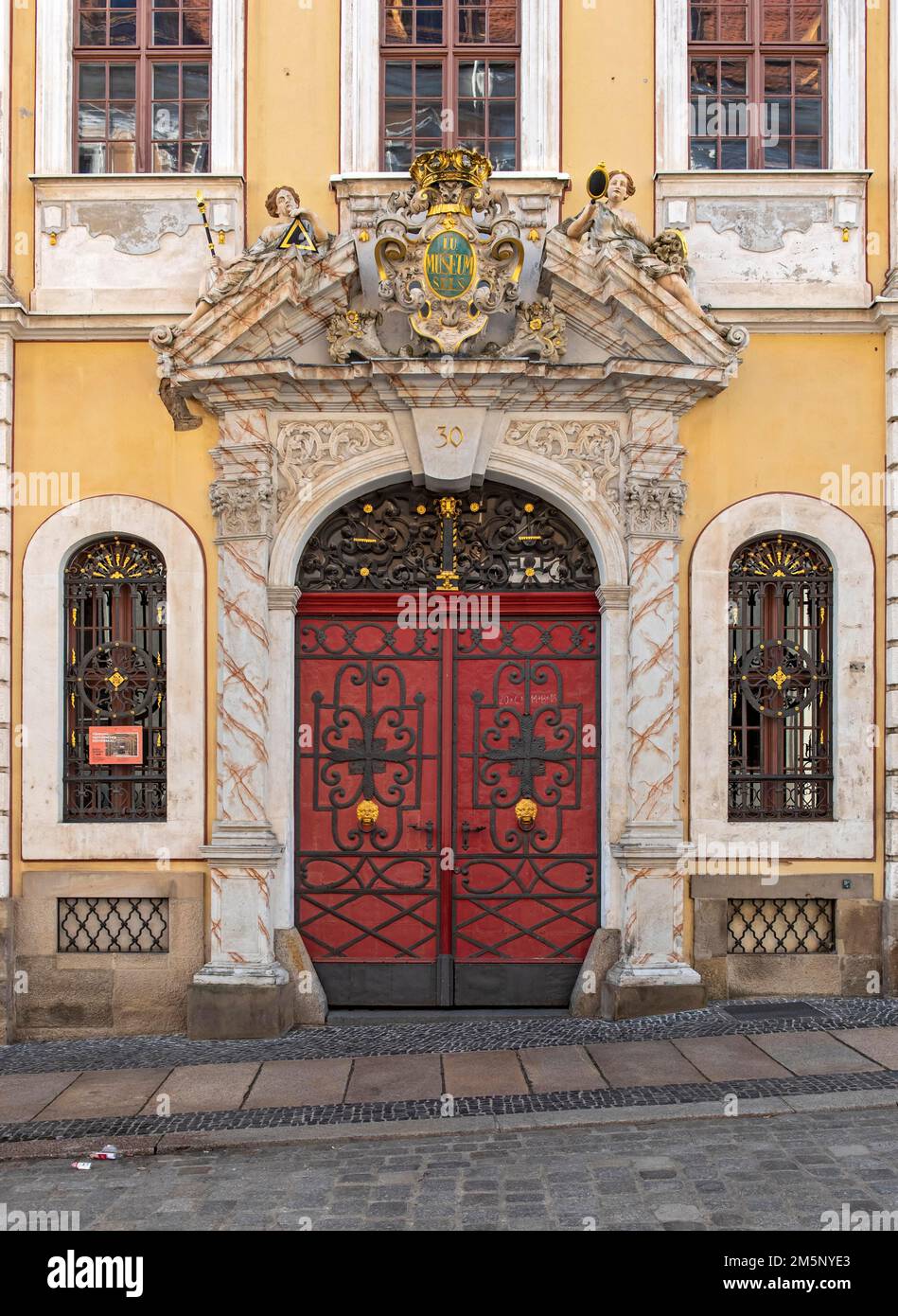 Portal of Baroque House, Barockhaus, Neissstrasse, Goerlitz, Germany