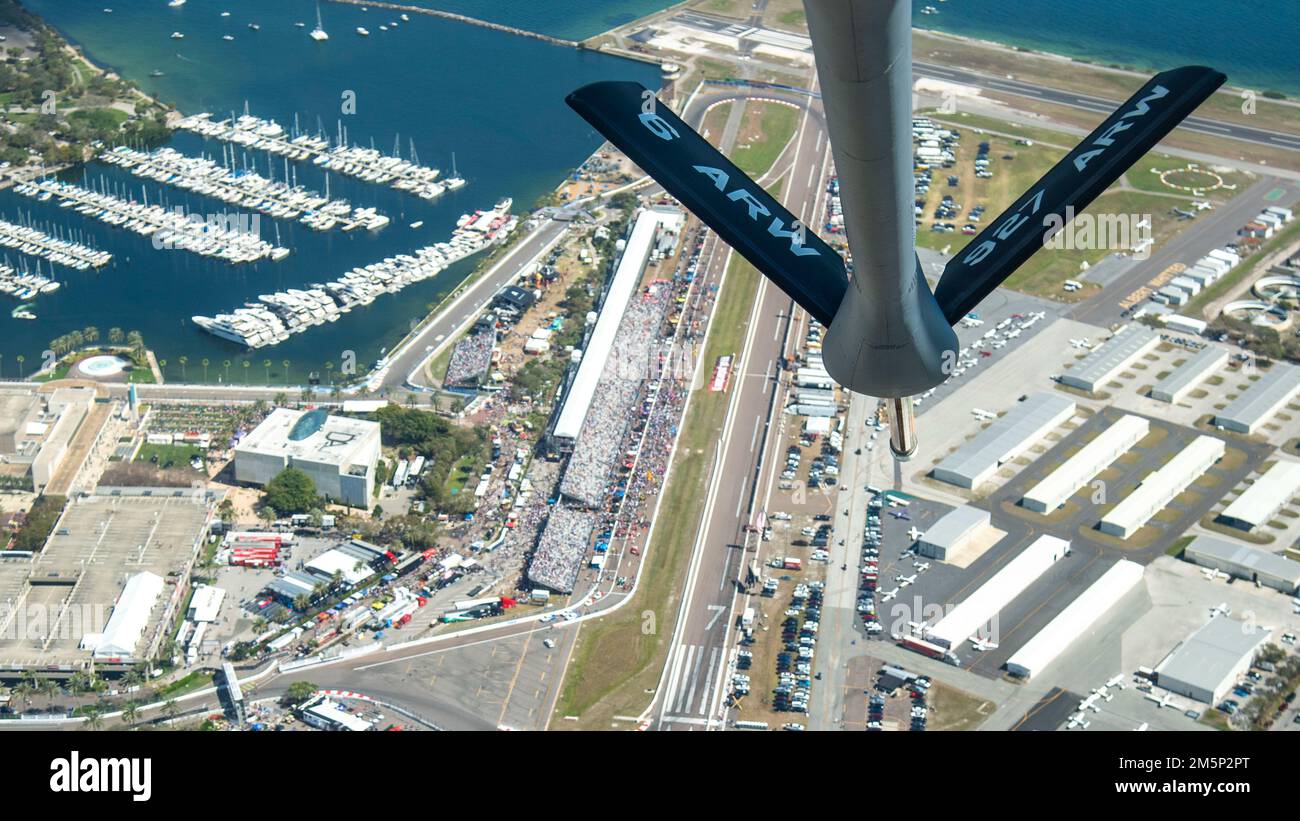 A KC135 Stratotanker assigned to the 91st Air Refueling Squadron at
