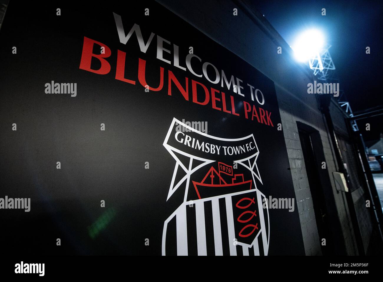 Blundell Park, Grimsby Town Football Club. Stock Photo