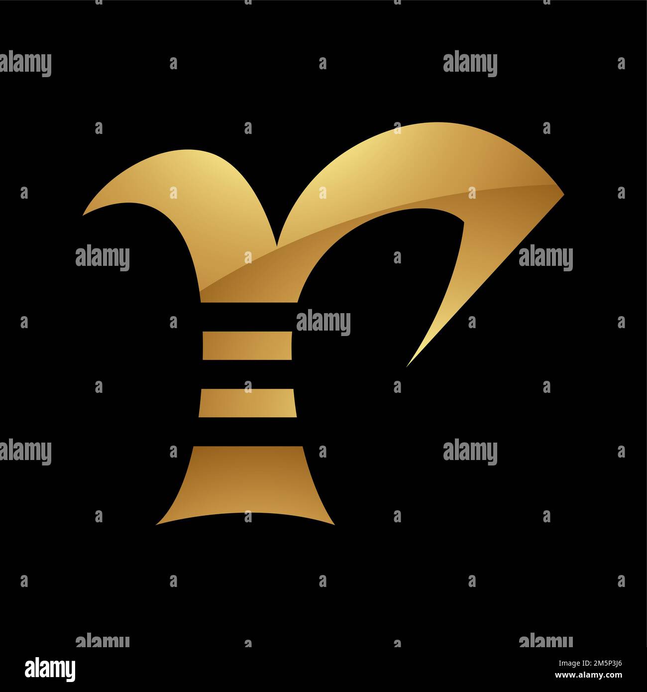 Golden Letter R Symbol on a Black Background - Icon 1 Stock Photo - Alamy